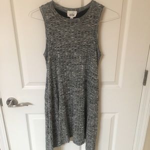 Gray tank top dress with pockets